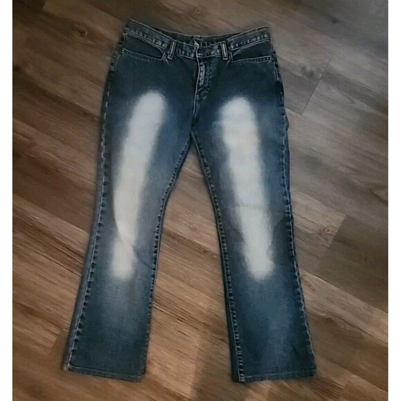 Lee Womens Jeans Straight Medium Wash Size 30 Y2k Vintage Bootcut Distressed - Picture 7 of 8